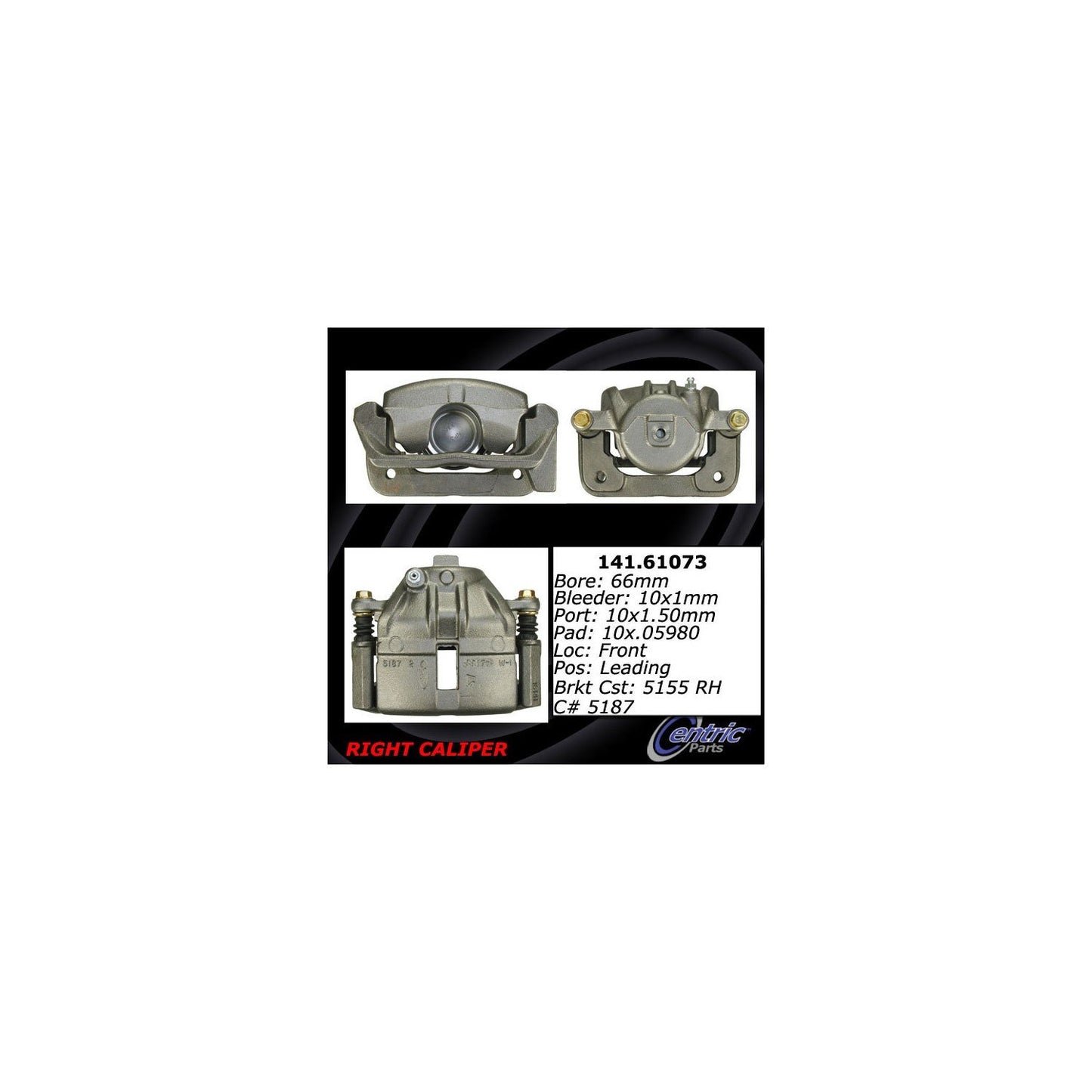 Centric Parts Semi-Loaded Brake Caliper 141.61073
