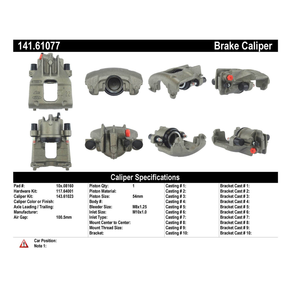 Centric Parts Semi-Loaded Brake Caliper 141.61077