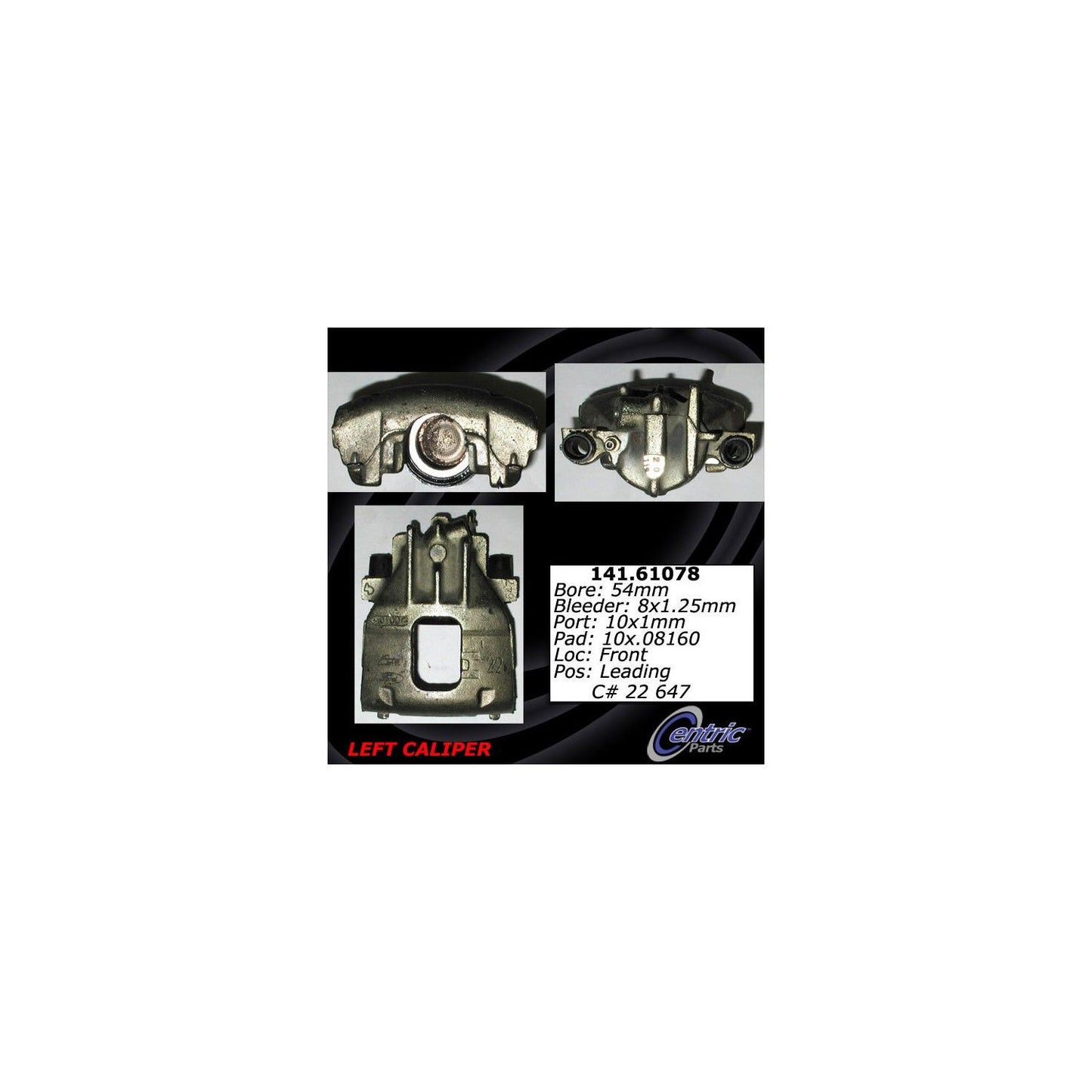Centric Parts Semi-Loaded Brake Caliper 141.61078