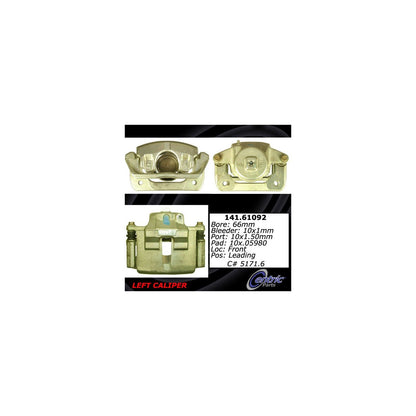 Centric Parts Disc Brake Caliper Semi-Loaded with Anti-Corrosion Finish for 2001-2007 Ford Taurus, 2002 Lincoln Continental, 2005-2001 Mercury Sable 141.61092