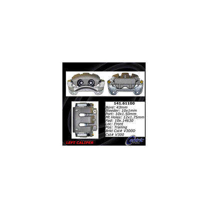Centric Parts Semi-Loaded Brake Caliper with New Phenolic Pistons 141.61100