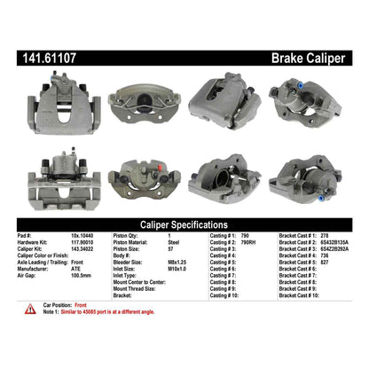Stoptech Centric Semi-Loaded Brake Caliper - Front Right 141.61107