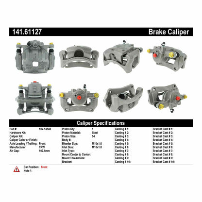 Centric Parts Semi-Loaded Brake Caliper 141.61127