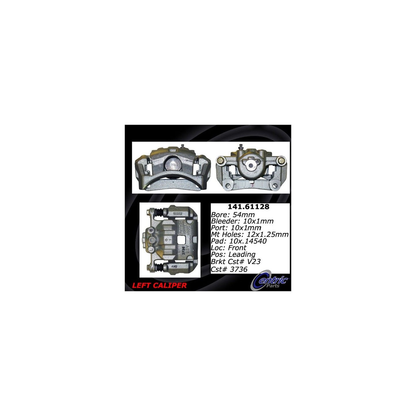 Centric Parts Semi-Loaded Brake Caliper 141.61128