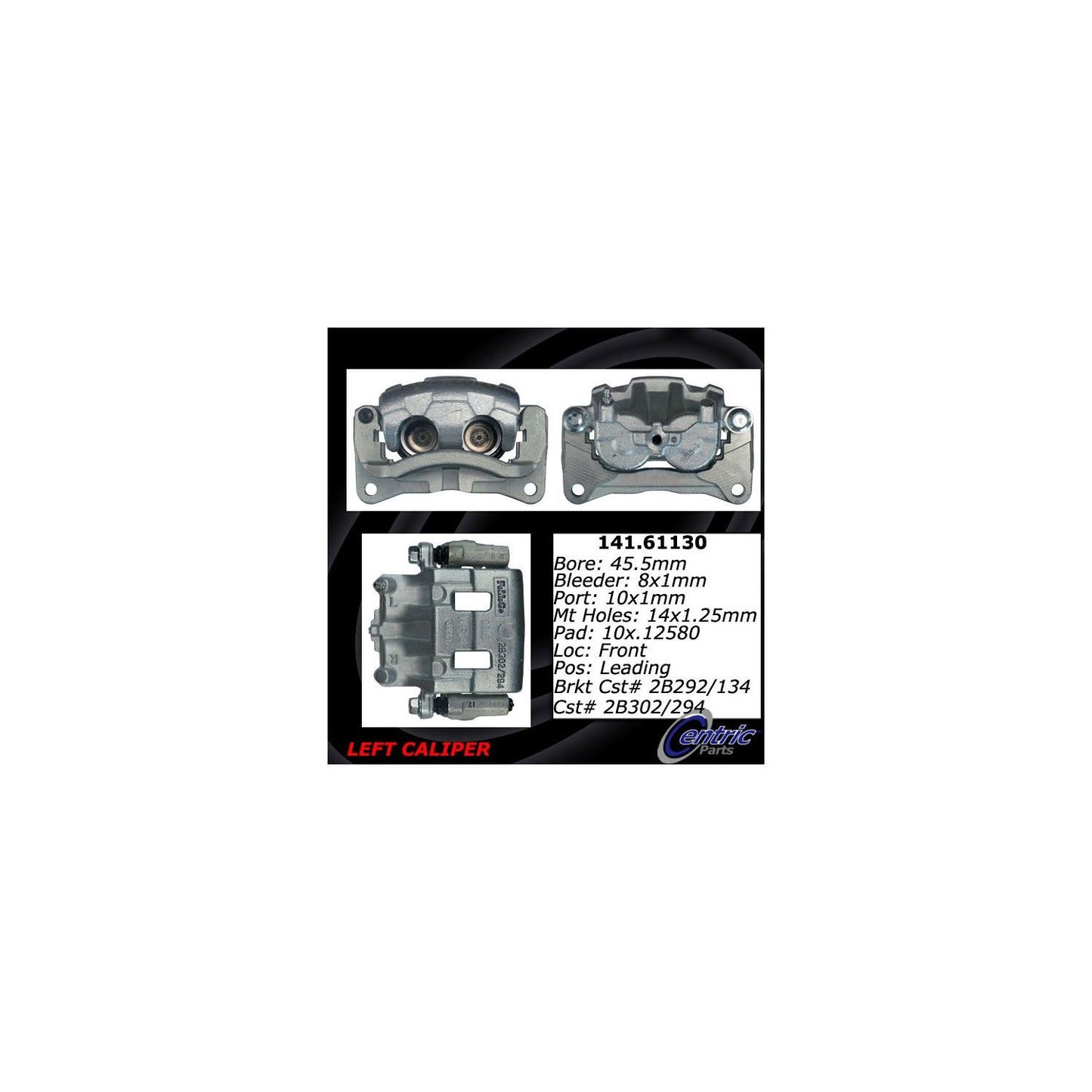 Stoptech Centric Semi-Loaded Brake Caliper - Front Left 141.61130