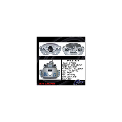 Centric Parts Disc Brake Caliper Semi-Loaded with Anti-Corrosion Finish for 2013-2018 Ford C-Max Focus 141.61132