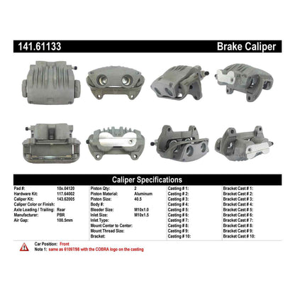 Centric Parts Disc Brake Caliper with anti-corrosion finish