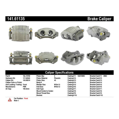 Centric Parts Disc Brake Caliper with anti-corrosion finish