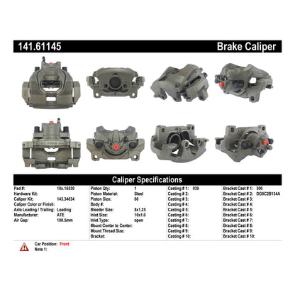 Centric Parts Semi-Loaded Brake Caliper 141.61145