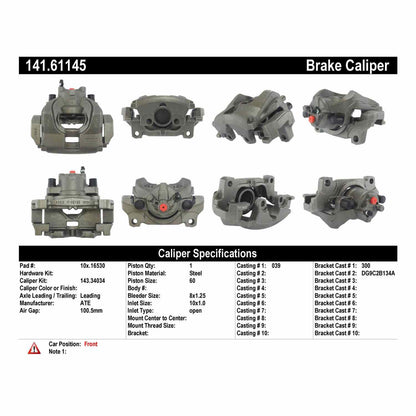 Centric Parts Disc Brake Caliper with anti-corrosion finish