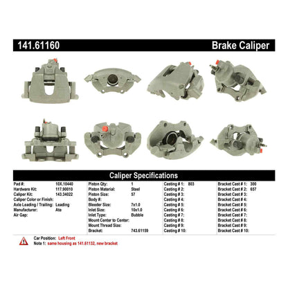 StopTech Semi-Loaded Brake Caliper 141.61160
