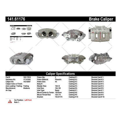 Centric Parts Disc Brake Caliper with anti-corrosion finish