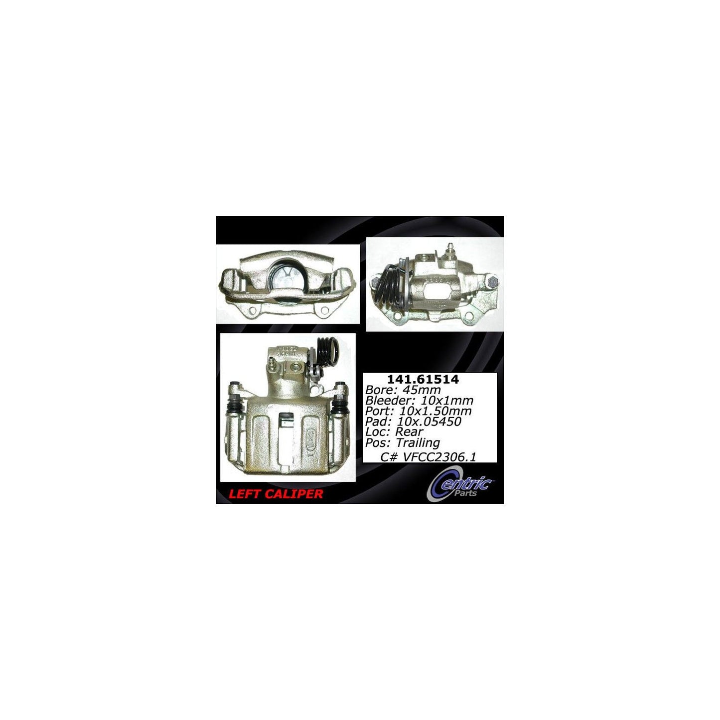 Centric Parts Semi-Loaded Brake Caliper 141.61514
