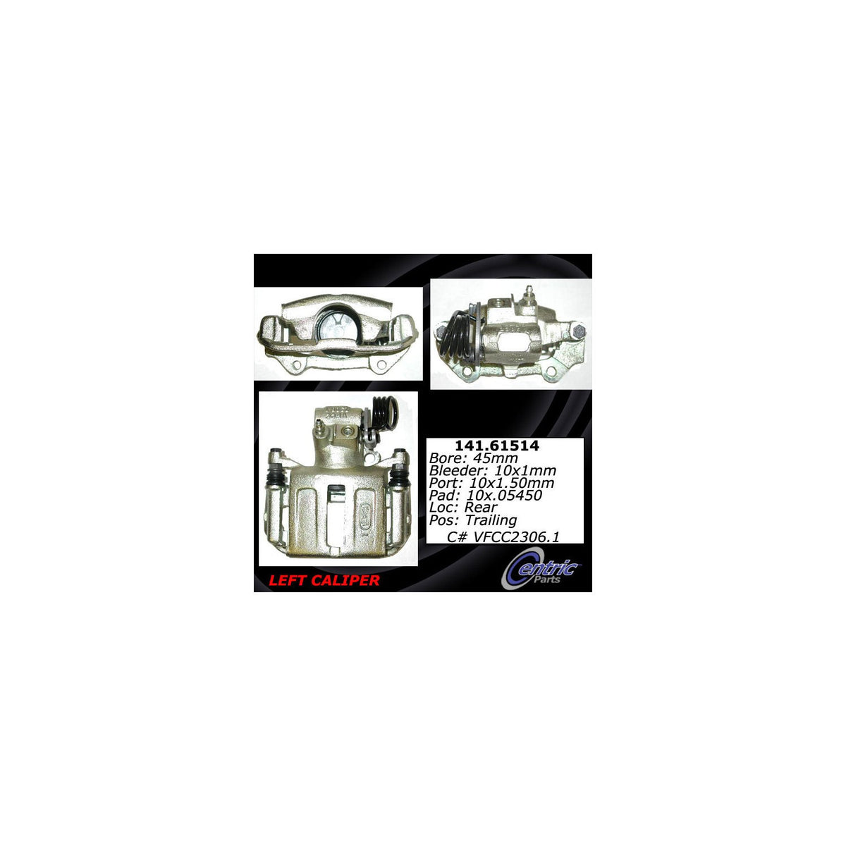 Centric Parts Semi-Loaded Brake Caliper 141.61514