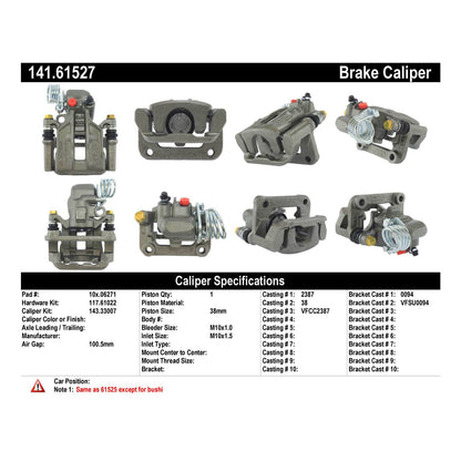 Stoptech Centric 94-04 Ford Mustang Cobra Left Rear Semi-Loaded Caliper 141.61527