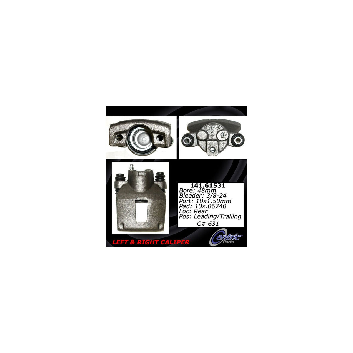Centric Parts Semi-Loaded Brake Caliper 141.61531
