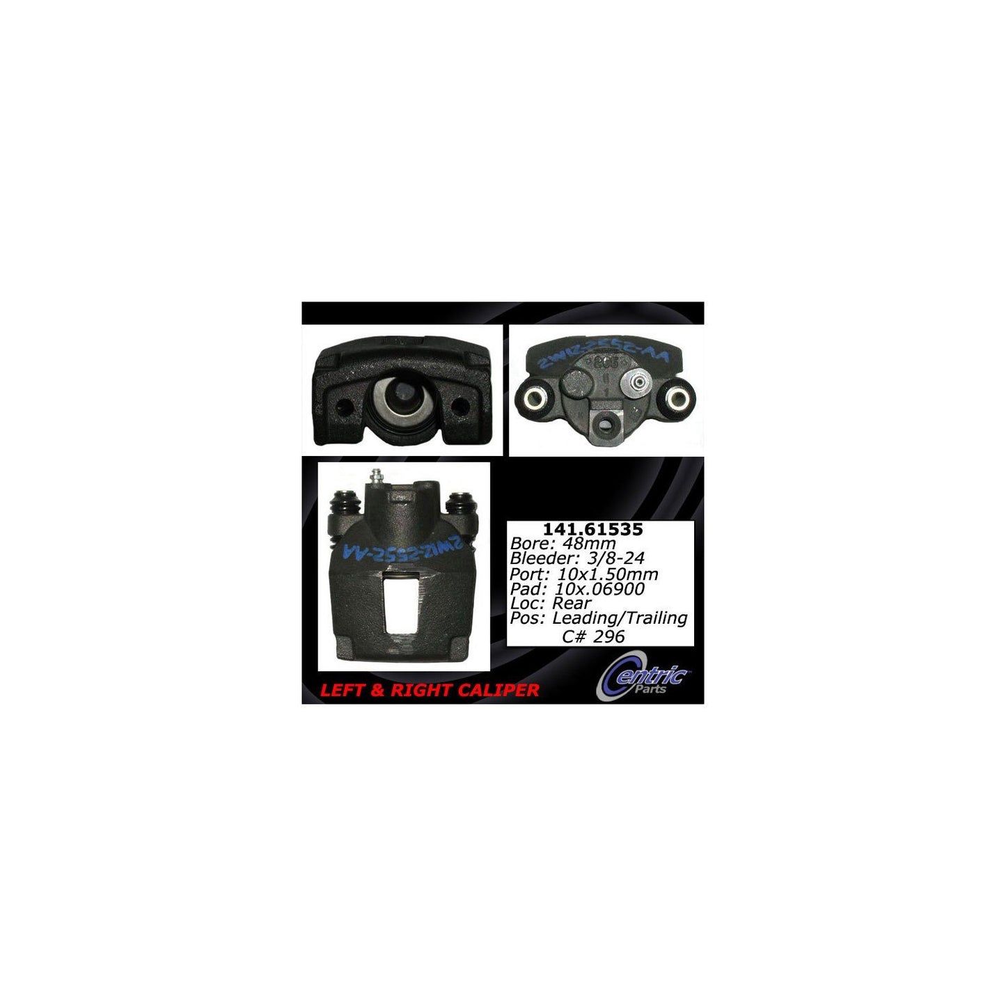 Stoptech Centric Semi-Loaded Brake Caliper - Rear 141.61535