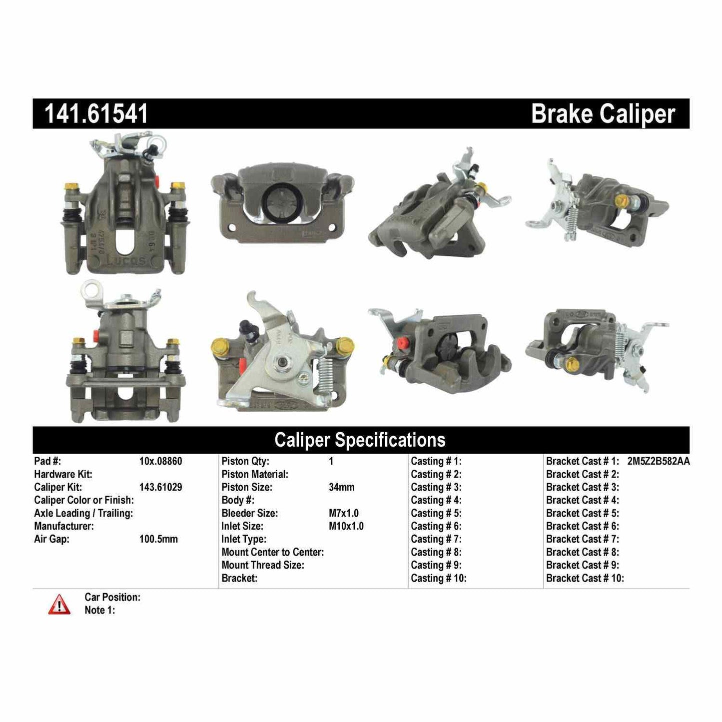 Stoptech Centric Semi-Loaded Caliper 141.61541