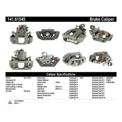 Centric Parts Semi-Loaded Brake Caliper 141.61545