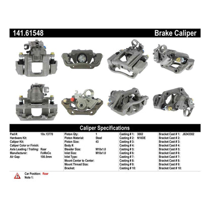Centric Parts Disc Brake Caliper Semi-Loaded for 141.61548