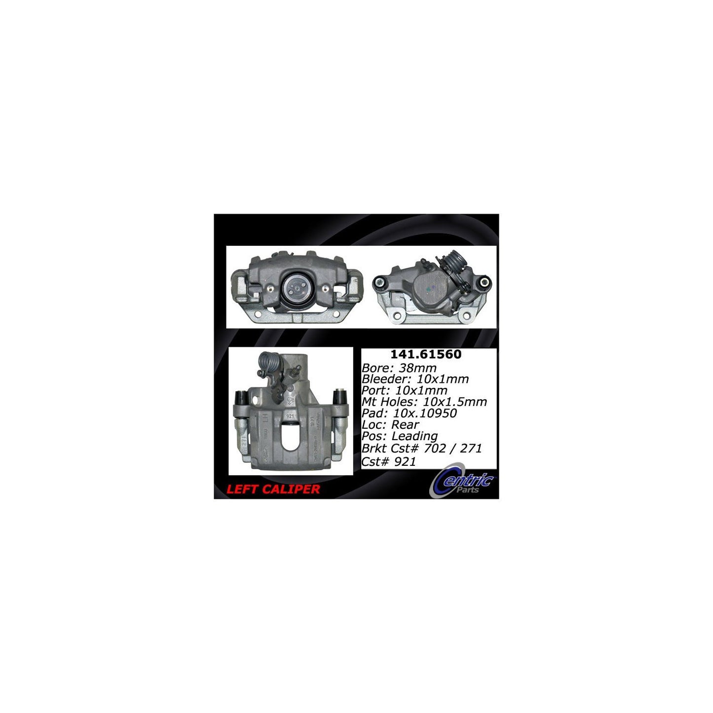Stoptech Centric 13+ Ford Focus ST Rear Left Semi-Loaded Caliper 141.61560