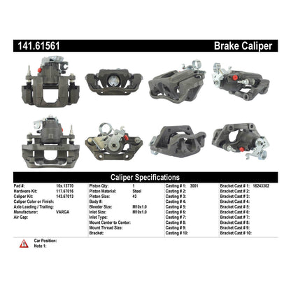 Centric Parts Semi-Loaded Brake Caliper 141.61561