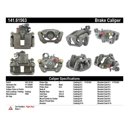 Centric Parts Semi-Loaded Brake Caliper 141.61563