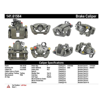 Centric Parts Semi-Loaded Brake Caliper 141.61564
