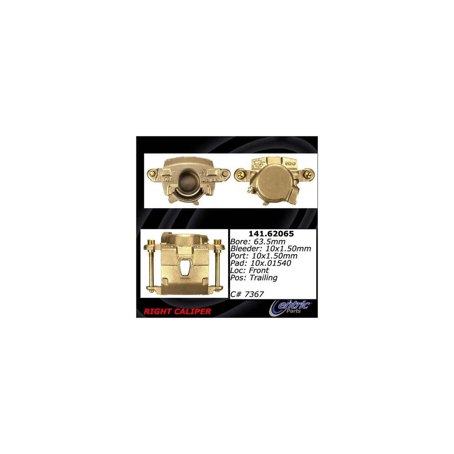 Stoptech Centric Semi-Loaded Brake Caliper - Front Right 141.62065