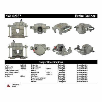 Centric Parts Disc Brake Caliper Semi-Loaded for 1985-1979 Buick Riviera, Cadillac Eldorado 141.62067
