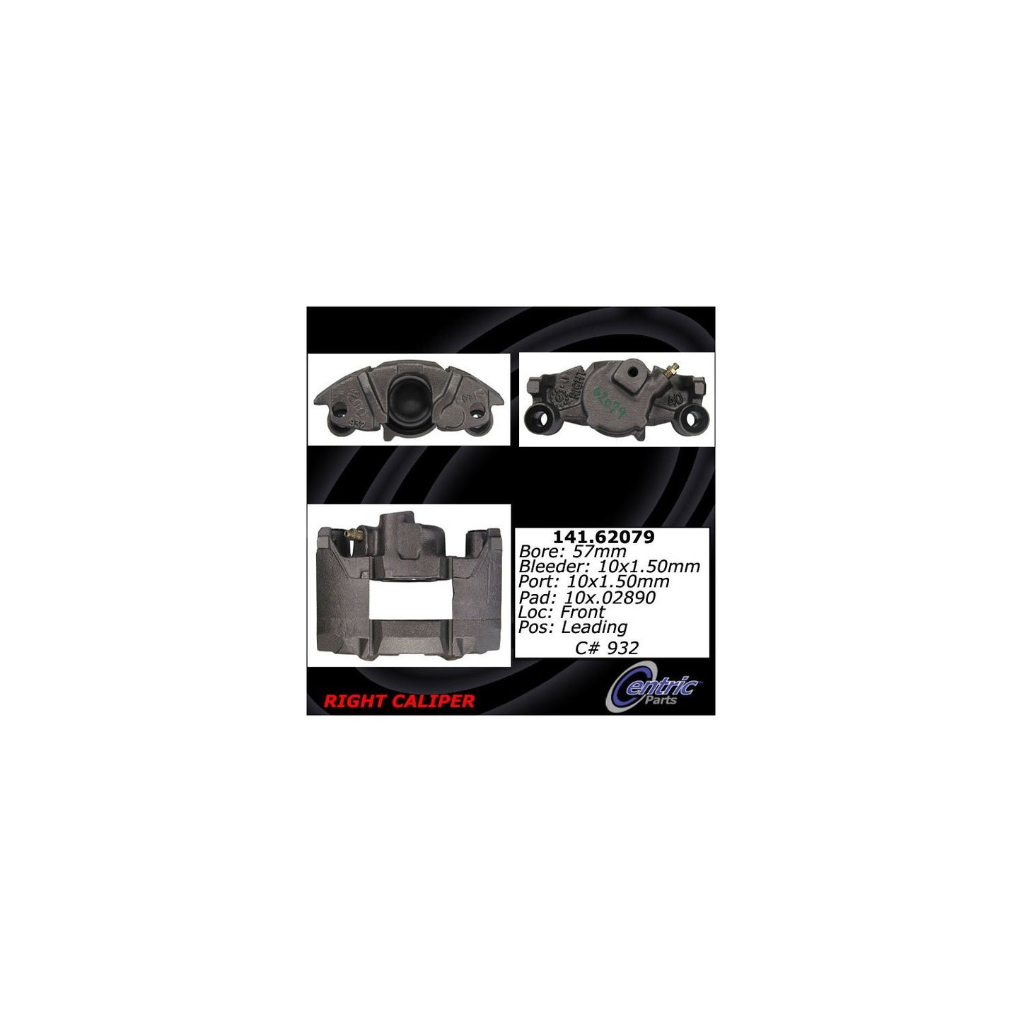Centric Parts Semi-Loaded Brake Caliper 141.62079