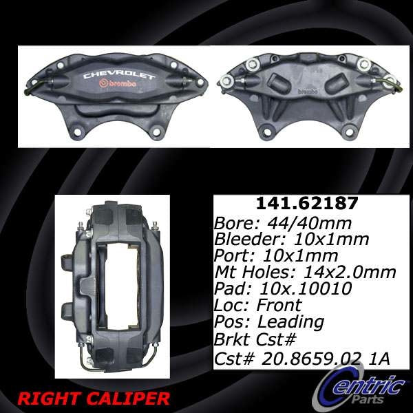 Centric Parts Disc Brake Caliper Semi-Loaded for 141.62187