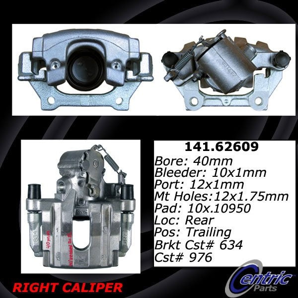 Centric Parts Semi-Loaded Disc Brake Caliper with Anti-Corrosion Finish 141.62609