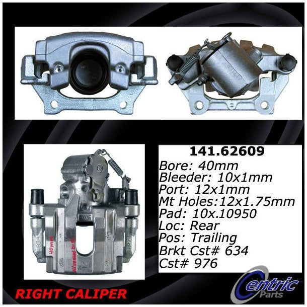Centric Parts Semi-Loaded Disc Brake Caliper with Anti-Corrosion Finish 141.62609