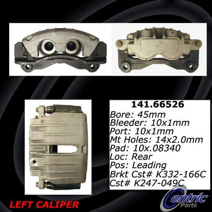 Centric Parts Disc Brake Caliper Semi-Loaded with New Phenolic Pistons for 2002-2005 Chevrolet Silverado 1500 GMC Sierra 1500 141.66525