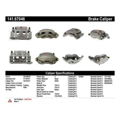 Centric Parts Disc Brake Caliper with anti-corrosion finish
