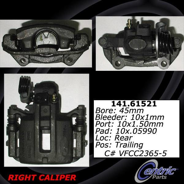 Centric Parts Disc Brake Caliper Posi Quiet Loaded for 1993-1998 Ford Thunderbird Lincoln Mark VIII Mercury Cougar 142.61521