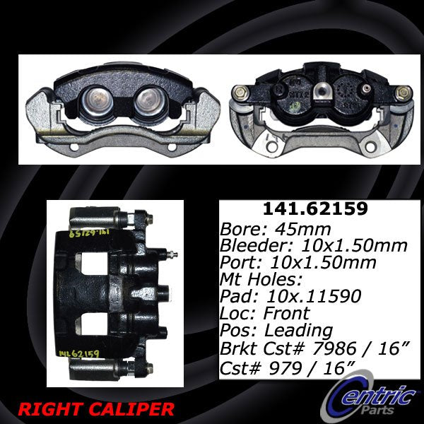 Centric Parts Disc Brake Caliper Posi Quiet Loaded for 2006-2011 Buick Lucerne, 2006-2013 Chevrolet Impala 142.62159
