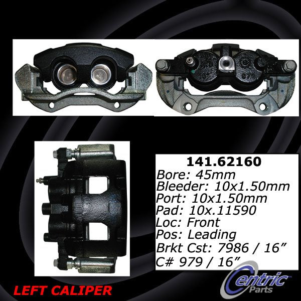 Centric Parts Disc Brake Caliper Posi Quiet Loaded for 2006-2011 Buick Lucerne, 2006-2013 Chevrolet Impala 142.62160