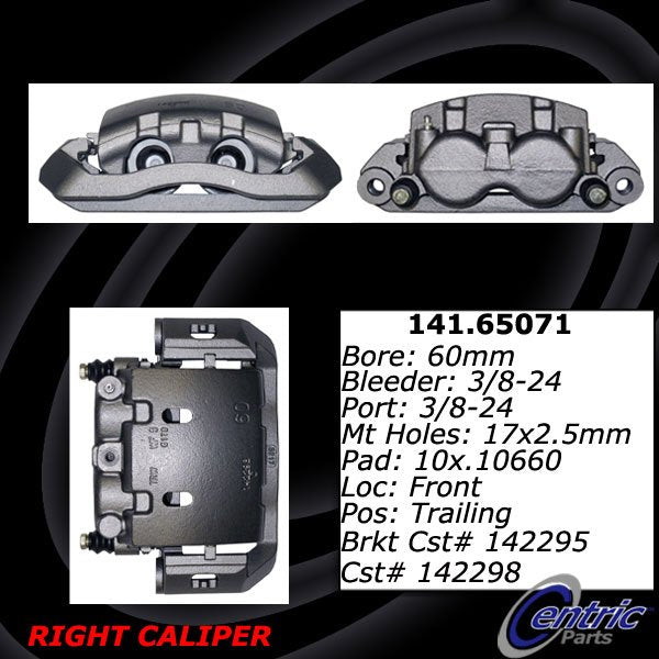 Centric Parts Disc Brake Caliper Posi Quiet Loaded for 2005-2016 Ford F-Series Super Duty