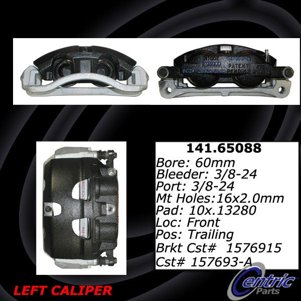 Centric Parts Disc Brake Caliper Posi Quiet Loaded for 2008-2014 Ford E-150 E-250 E-350 Super Duty E-450 Super Duty 142.65088