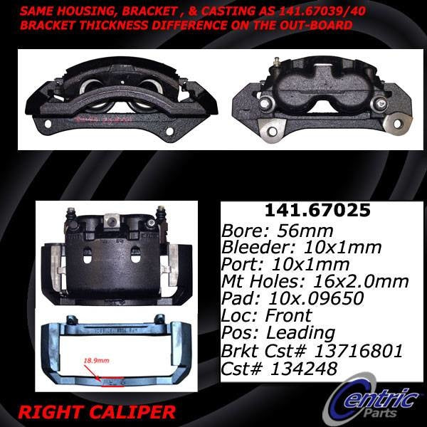 Centric Parts Disc Brake Caliper Posi Quiet Loaded for 2008-2006 Dodge Ram 1500 2008-2003 Ram 2500 2008-2003 Ram 3500 2008-2005 Ram 4000 142.67025