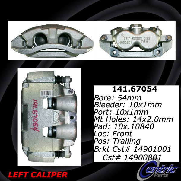 Centric Parts Disc Brake Caliper Posi Quiet Loaded for 2005-2008 Dodge Dakota 2006-2008 Ram 1500 2006-2008 Mitsubishi Raider 142.67054