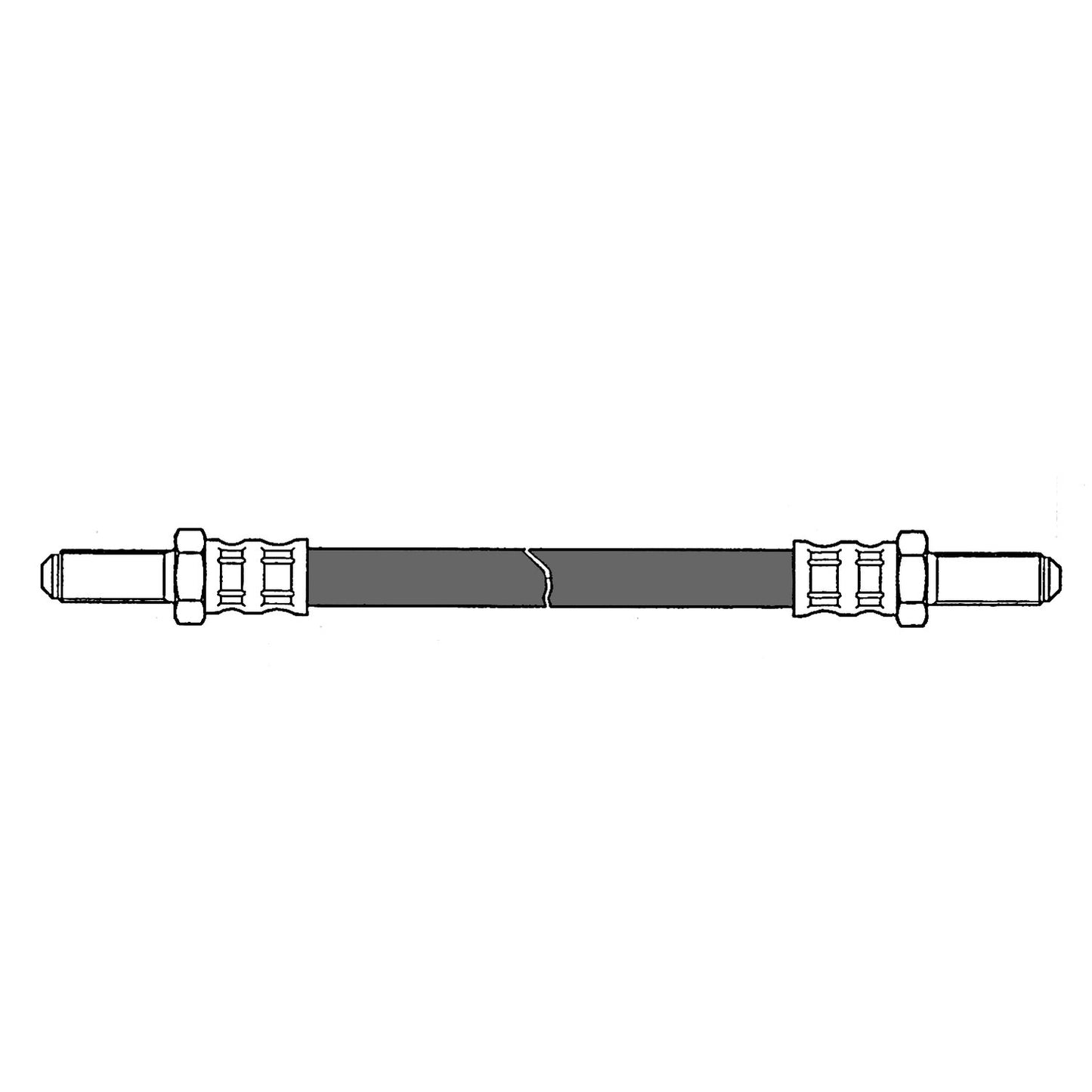 Centric Parts Brake Hydraulic Hose for 1974 Jaguar V12, XJ 1971-1968, XJ6 1973-1972, XJ12 1973, XKE 1974-1968 150.20000