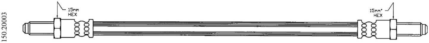 Centric Parts Brake Hydraulic Hose 150.20003