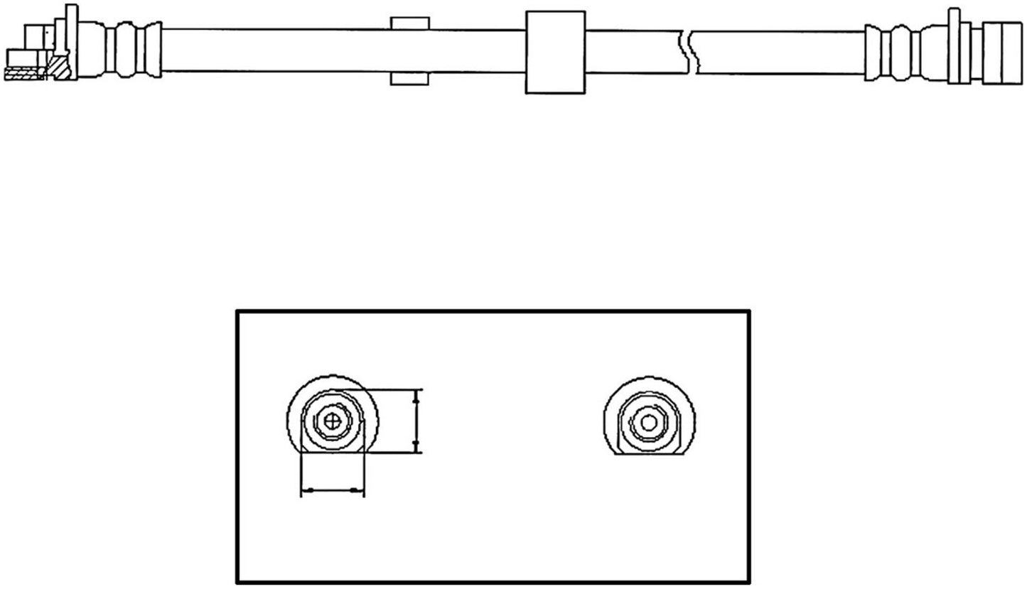Centric Parts Brake Hose 150.22005