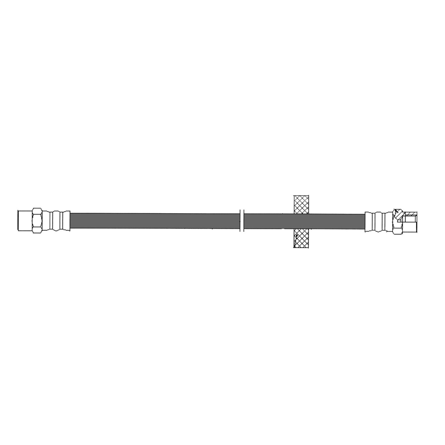 Centric Parts Brake Hydraulic Hose for 1991-1990 Audi 100 150.33331