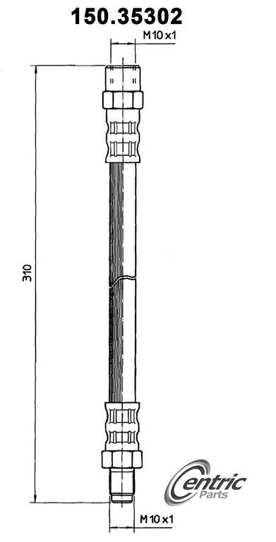 Centric Parts Brake Hydraulic Hose 150.35302