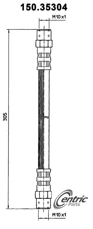 Centric Parts Brake Hydraulic Hose 150.35304