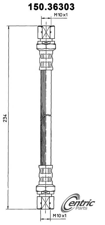 Centric Parts Brake Hydraulic Hose 150.36303
